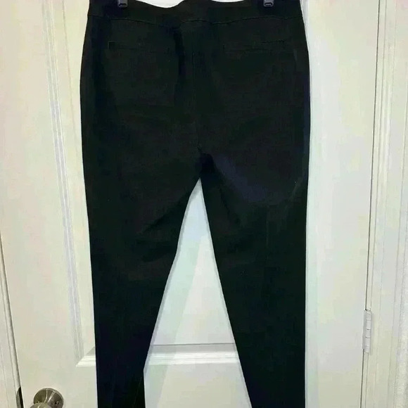 EILEEN FISHER Solid Black Rayon Ponte Stretch Zip Ankle Pants Size Small - Picture 2 of 12